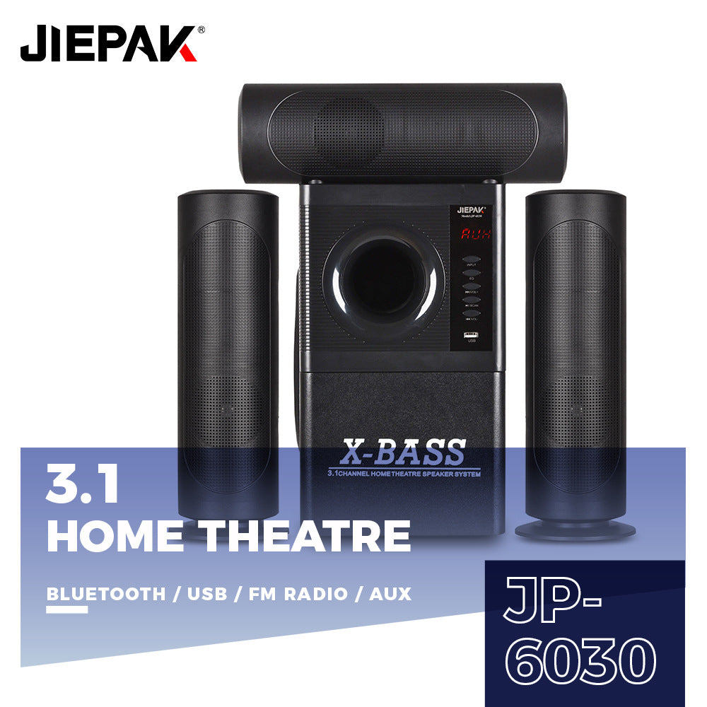 Sistema de Audio Bluetooth 5.3 Multimedia 120W con Radio FM y Control Remoto | 120W Bluetooth 5.3 Audio System – 4 Speakers, FM Radio