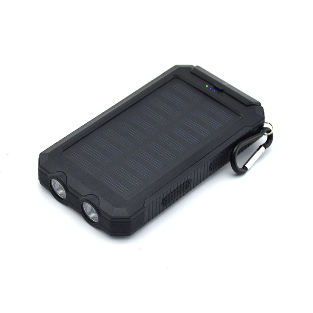 Power Bank Solar 20000 mAh con Doble Faro LED – Batería Externa Portátil