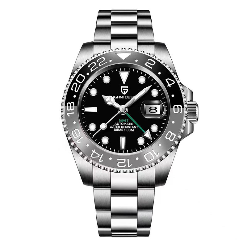 Reloj Mecánico GMT PAGANI DESIGN – Cristal Zafiro, Luminoso, 100m, 24 Estilos