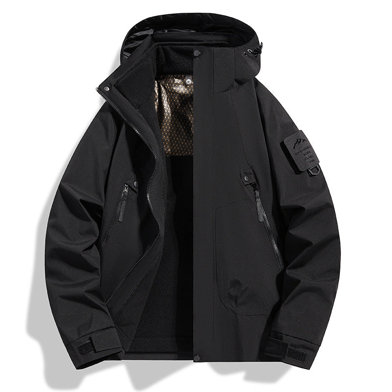 3-in-1 Windproof Winter Jacket | Detachable Fleece Liner | S-3XL