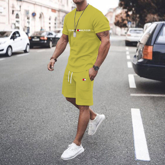 Conjunto Deportivo Hombre Estampado 3D Camiseta + Shorts 12 Colores S-XXL | Men's 3D Print Sports Outfit T-Shirt & Shorts Set