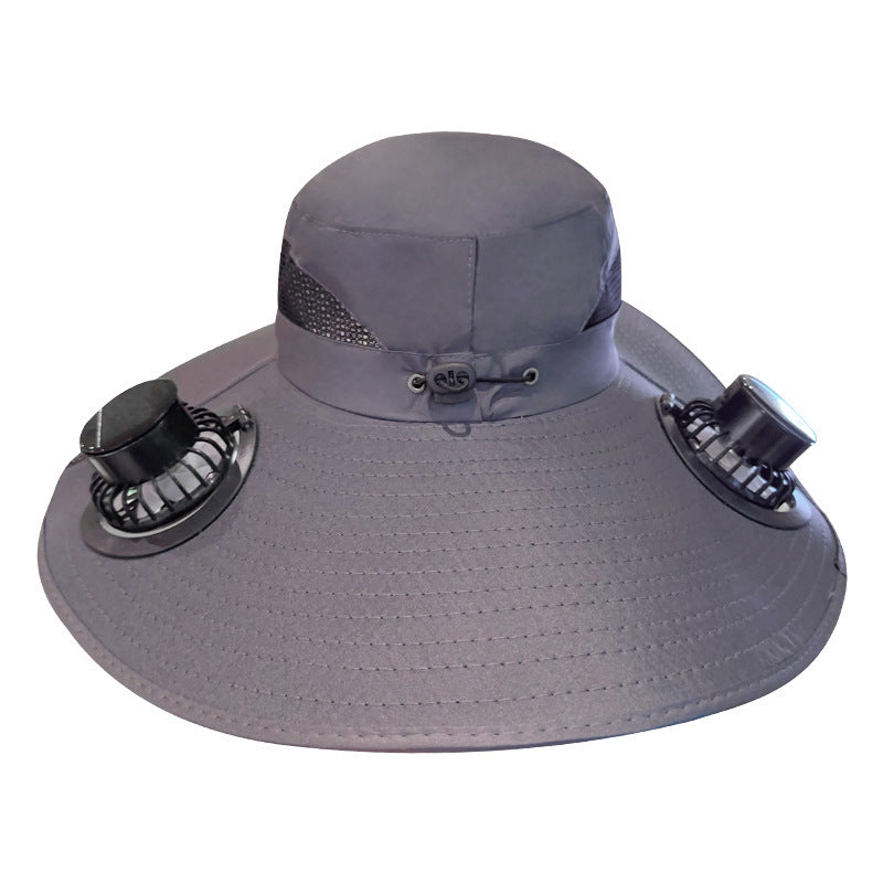 Sombrero Solar con Ventilador Integrado – Protección UV, Recargable USB, 5 Estilos