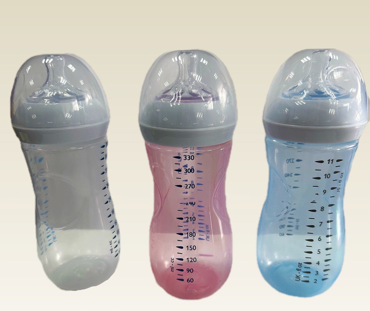 ALTSON Biberón con Tetina Pétalo para Bebés — 125ml y 330ml, 3 Colores