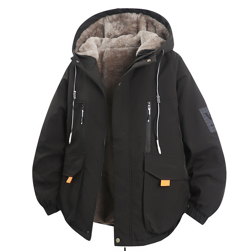 Men's Thick Padded Cotton Coat | Fleece Lined | Hooded Zip | M-4XL | 5 Colors