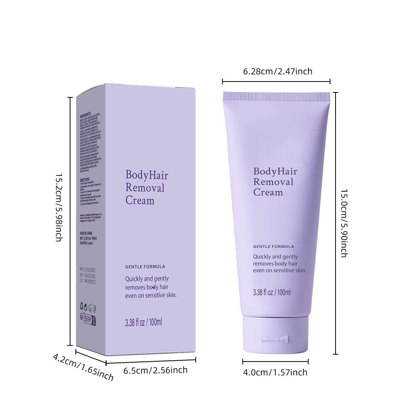 Crema Depilatoria Suave 100ml – Para Hombres y Mujeres – Cuerpo Completo