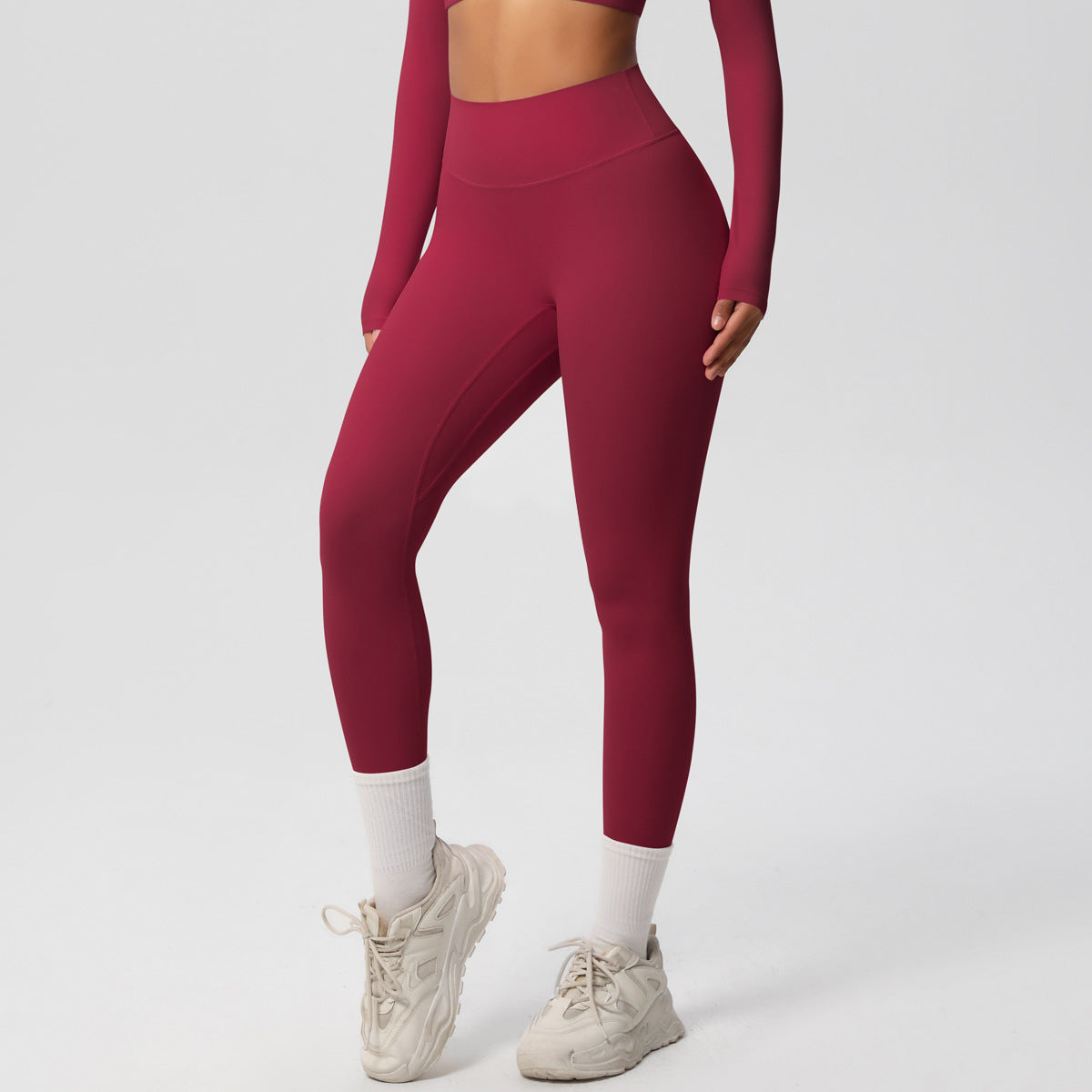 Conjunto Yoga Mujer Pantalón + Top Deportivo 80% Nylon 20% Spandex Quick-Dry Slim-Fit S-XL | Women Yoga Pants & Sports Top Set