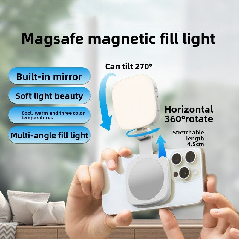 Luz de Relleno Magnética para Móvil – Temperatura Ajustable 2500K-9900K, Portatil