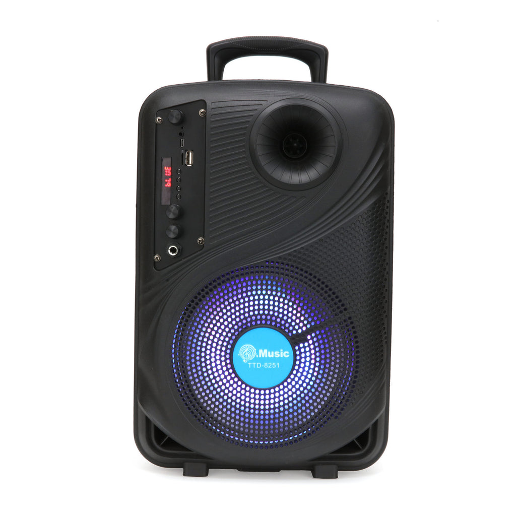 Altavoz Bluetooth 8" Subwoofer con Karaoke, Luces LED y TWS – ALTSON