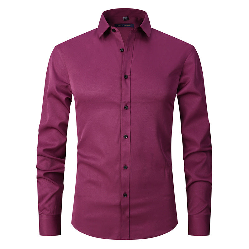 Men's 4-Way Stretch Business Dress Shirt | Anti-Wrinkle | Slim Fit | XS-3XL | 9 Colors