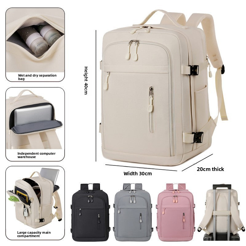 Mochila de Viaje Impermeable 20-35L | Compartimento Laptop 15" | 4 Colores