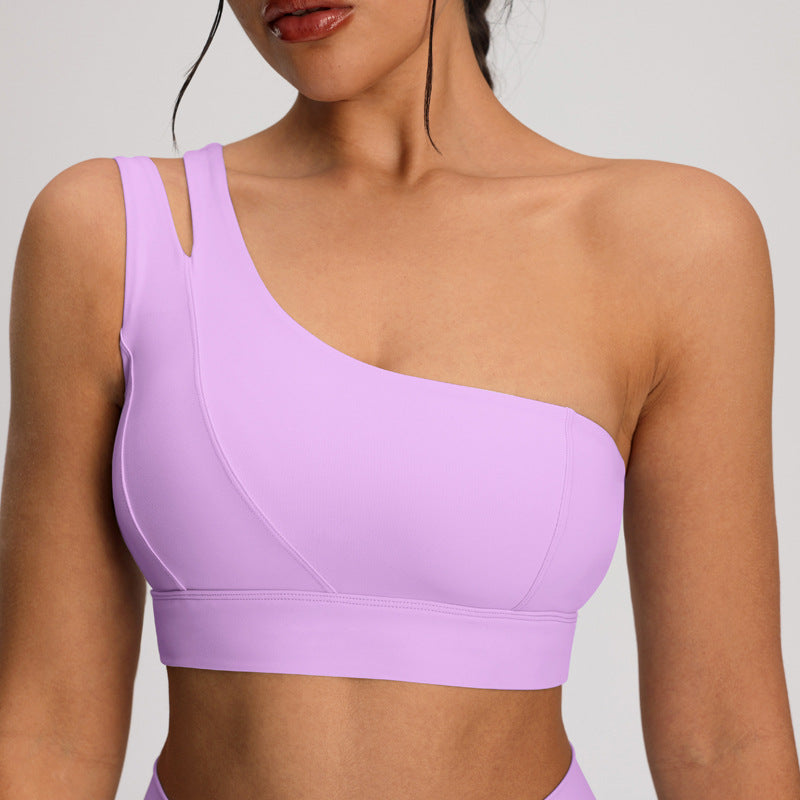 Conjunto Falda Tenis Mujer Bra One-Shoulder + Falda Corta Cintura Alta Nylon/Spandex S-XL | Women Tennis Skirt Set