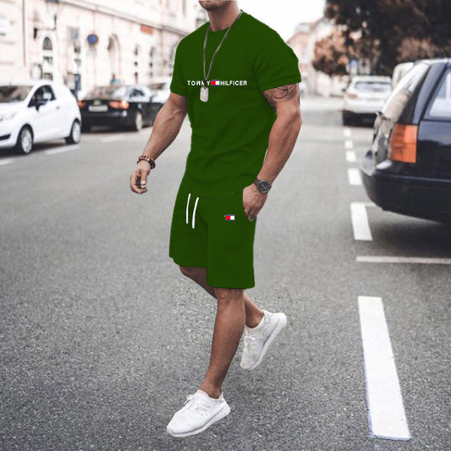 Conjunto Deportivo Hombre Estampado 3D Camiseta + Shorts 12 Colores S-XXL | Men's 3D Print Sports Outfit T-Shirt & Shorts Set