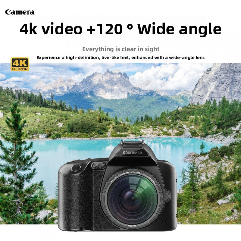 Cámara Digital D5 WiFi 4K Doble Lente – 64MP, Visión Nocturna, Batería 4800mAh, Antivibrador