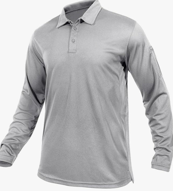 Polo Manga Larga Hombre Secado Rápido – Slim Fit, 95% Poliéster, S a XXXL