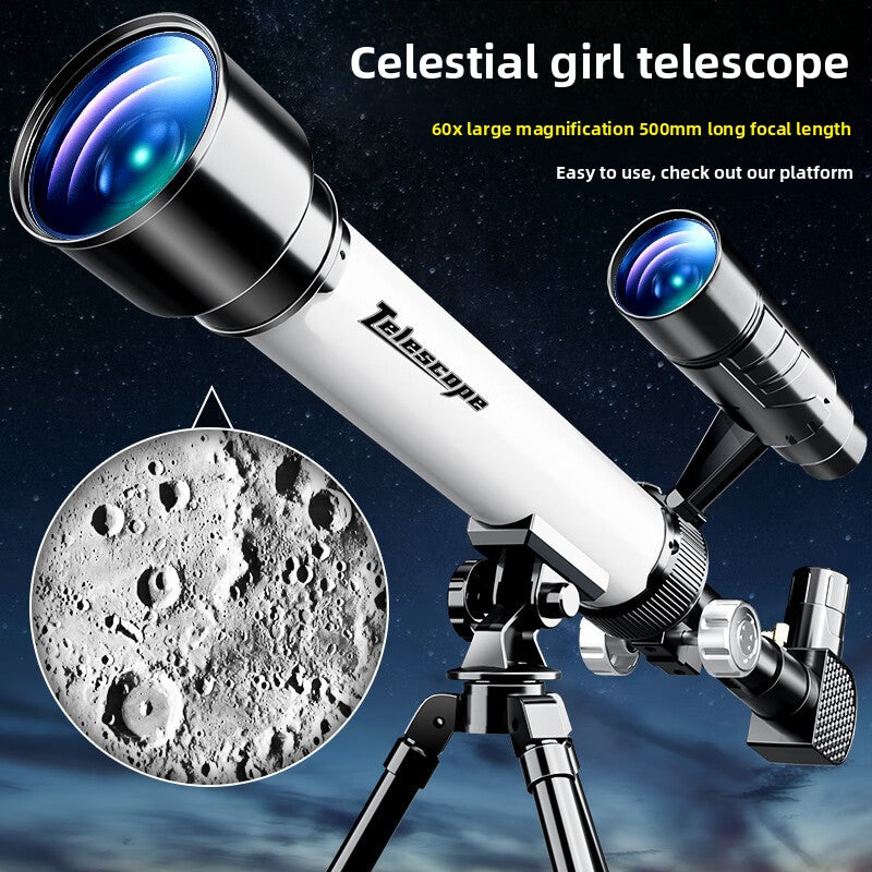 Telescopio Astronómico Educativo para Niños 7-14 Años – Juguete Científico con Caja de Regalo