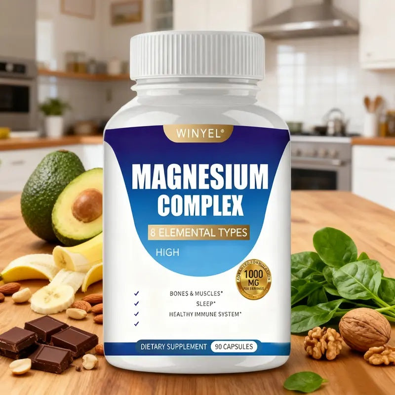 Magnesium Complex 8 en 1 — Maleato, Glicinato y más | 90 Cápsulas