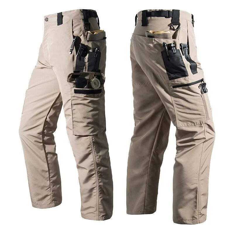 Pantalones Tácticos de Verano para Hombre – 100% Poliéster, Corte Recto, S a XXXL
