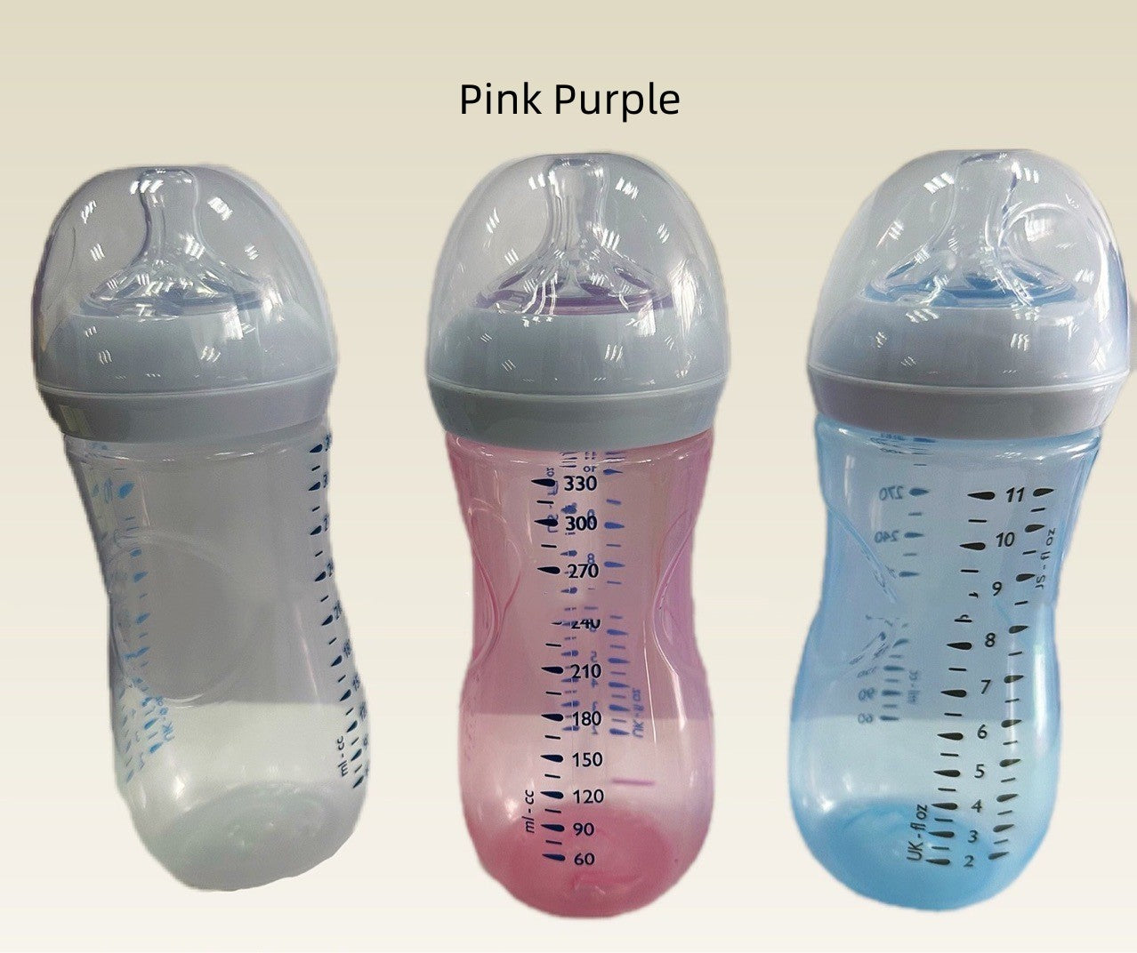 ALTSON Biberón con Tetina Pétalo para Bebés — 125ml y 330ml, 3 Colores