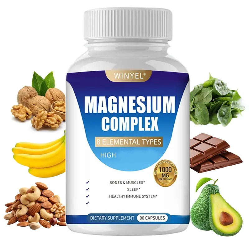 Magnesium Complex 8 en 1 — Maleato, Glicinato y más | 90 Cápsulas
