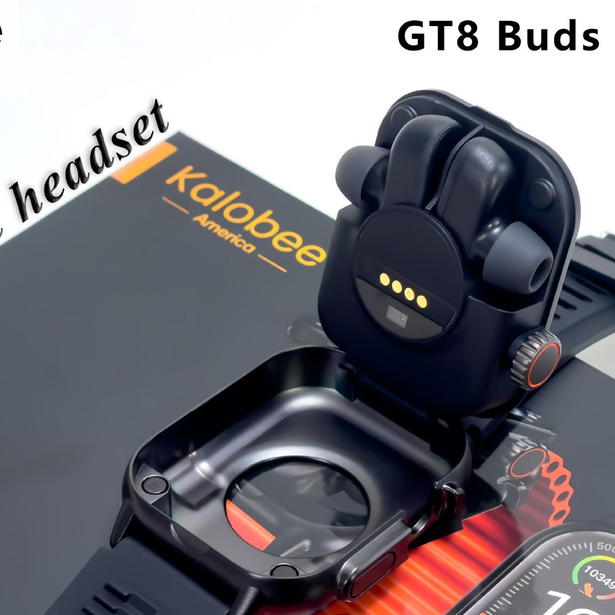 GT8BUDS Smartwatch 2 en 1 con Auriculares Bluetooth | AMOLED | NFC | Carga Inalámbrica