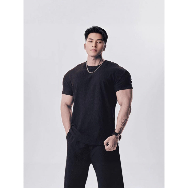 Camiseta Deportiva Casual de Manga Corta para Hombre – Cuello V o Redondo, M a XXXL