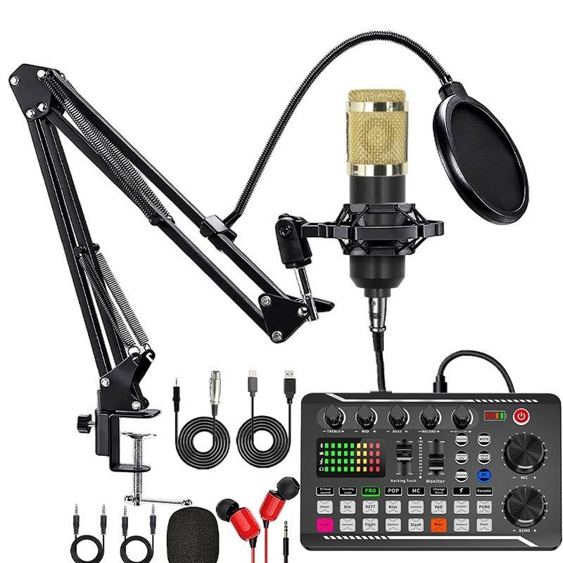 Professional Microphone & Sound Card Combo | Streaming, Karaoke & Recording