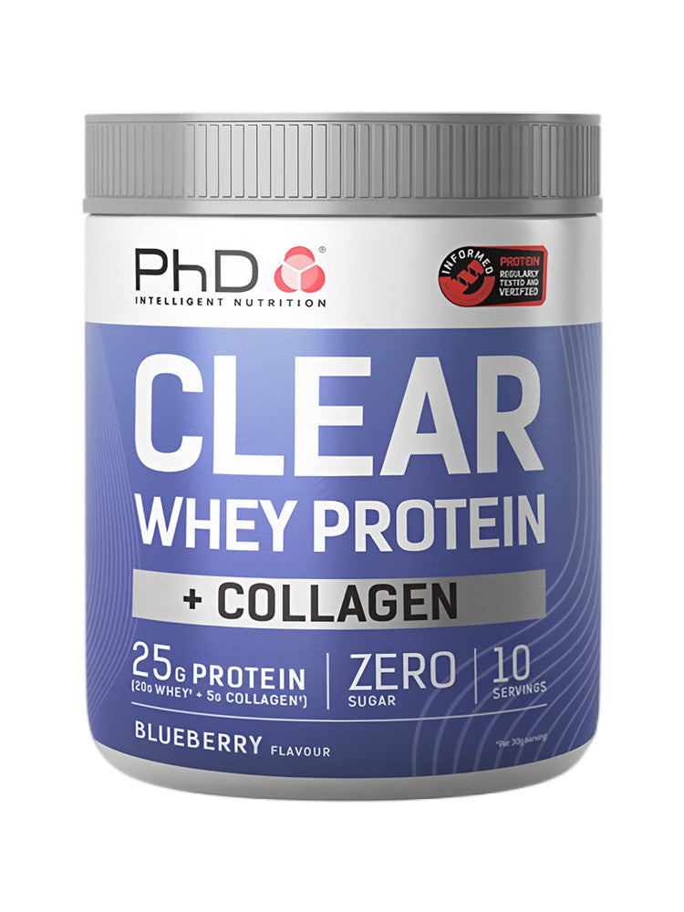 Proteína en Polvo con Colágeno 300g Sin Azúcar | Clear Whey Protein Collagen Powder