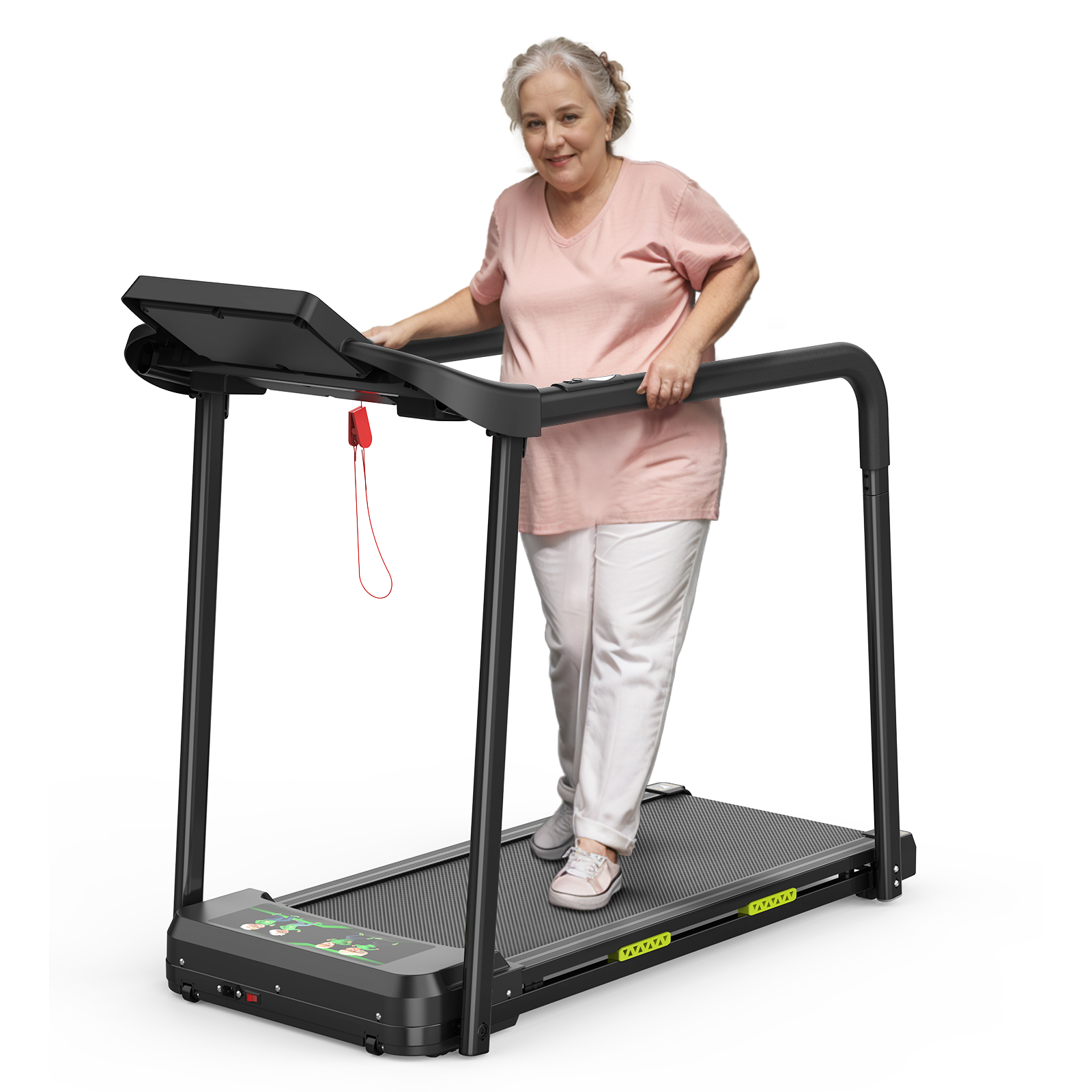Caminadora para Adultos Mayores ALTSON — Plegable, Barra Larga, Pantalla LED y 300 Lbs