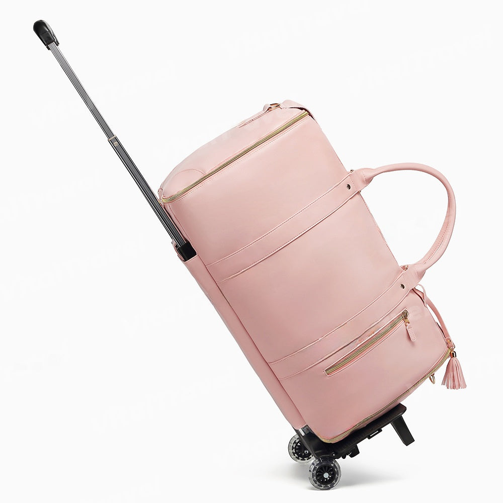 Maleta Trolley Plegable de Viaje – PU 36-55L, Impermeable, Antirrobo, 5 Colores
