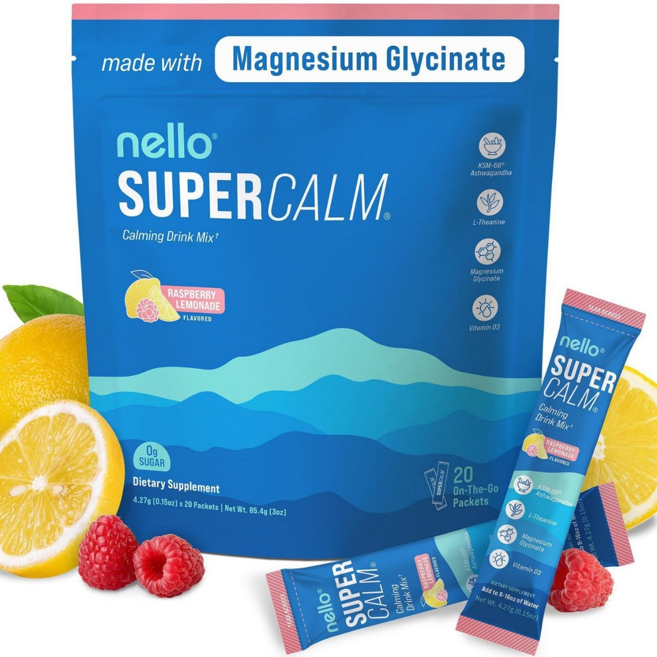 Polvo para Bebida con Magnesio – Sabor Frambuesa 120g