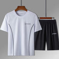 Conjunto Deportivo Hombre Camiseta + Shorts Secado Rápido 90% Poliéster 4 Colores L-4XL | Men's Quick-Dry Sports T-Shirt & Shorts Set