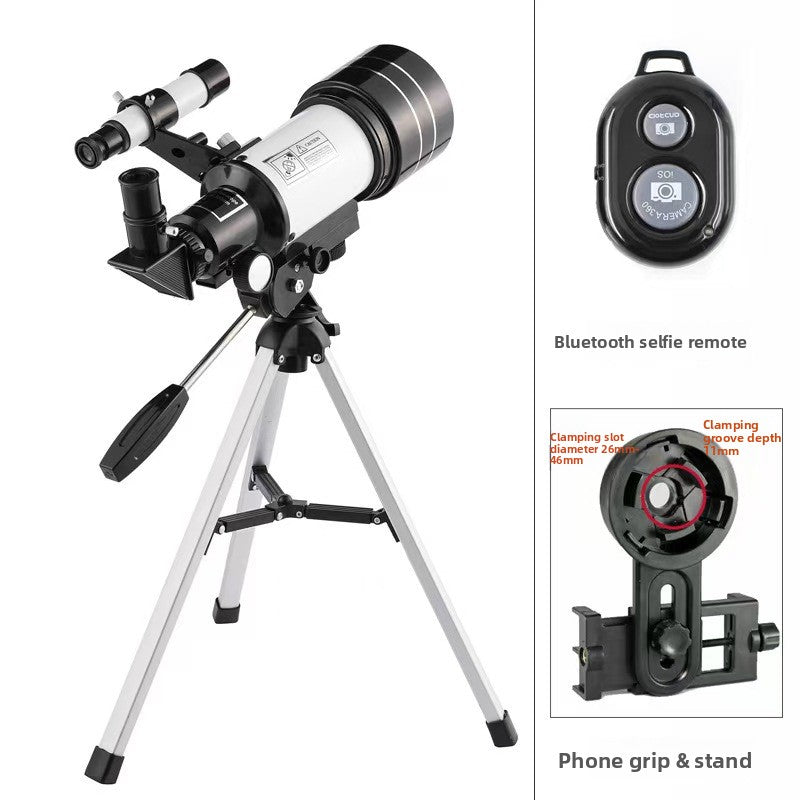 Telescopio Astronómico 150x 70mm con Buscador de Estrellas – Observación Lunar y Terrestre
