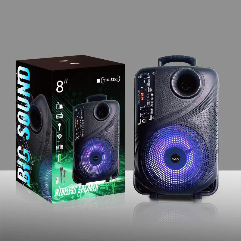 Altavoz Bluetooth 8" Subwoofer con Karaoke, Luces LED y TWS – ALTSON