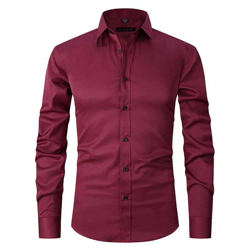 Men's 4-Way Stretch Business Dress Shirt | Anti-Wrinkle | Slim Fit | XS-3XL | 9 Colors