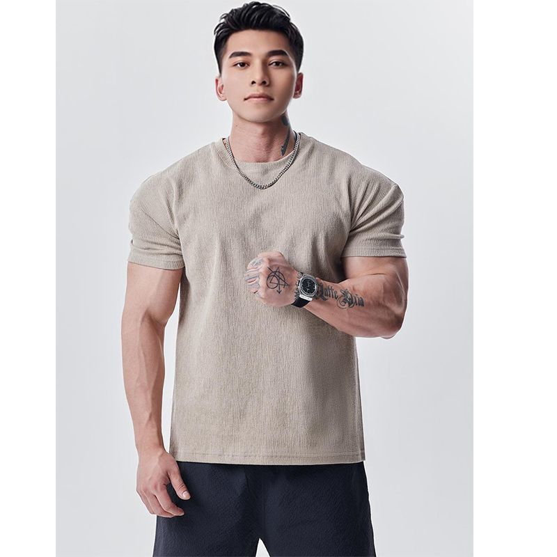 Camiseta Deportiva Casual de Manga Corta para Hombre – Cuello V o Redondo, M a XXXL