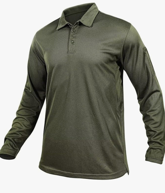 Polo Manga Larga Hombre Secado Rápido – Slim Fit, 95% Poliéster, S a XXXL