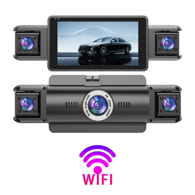 4-Camera WiFi Dash Cam | 2K Night Vision + Parking Monitor