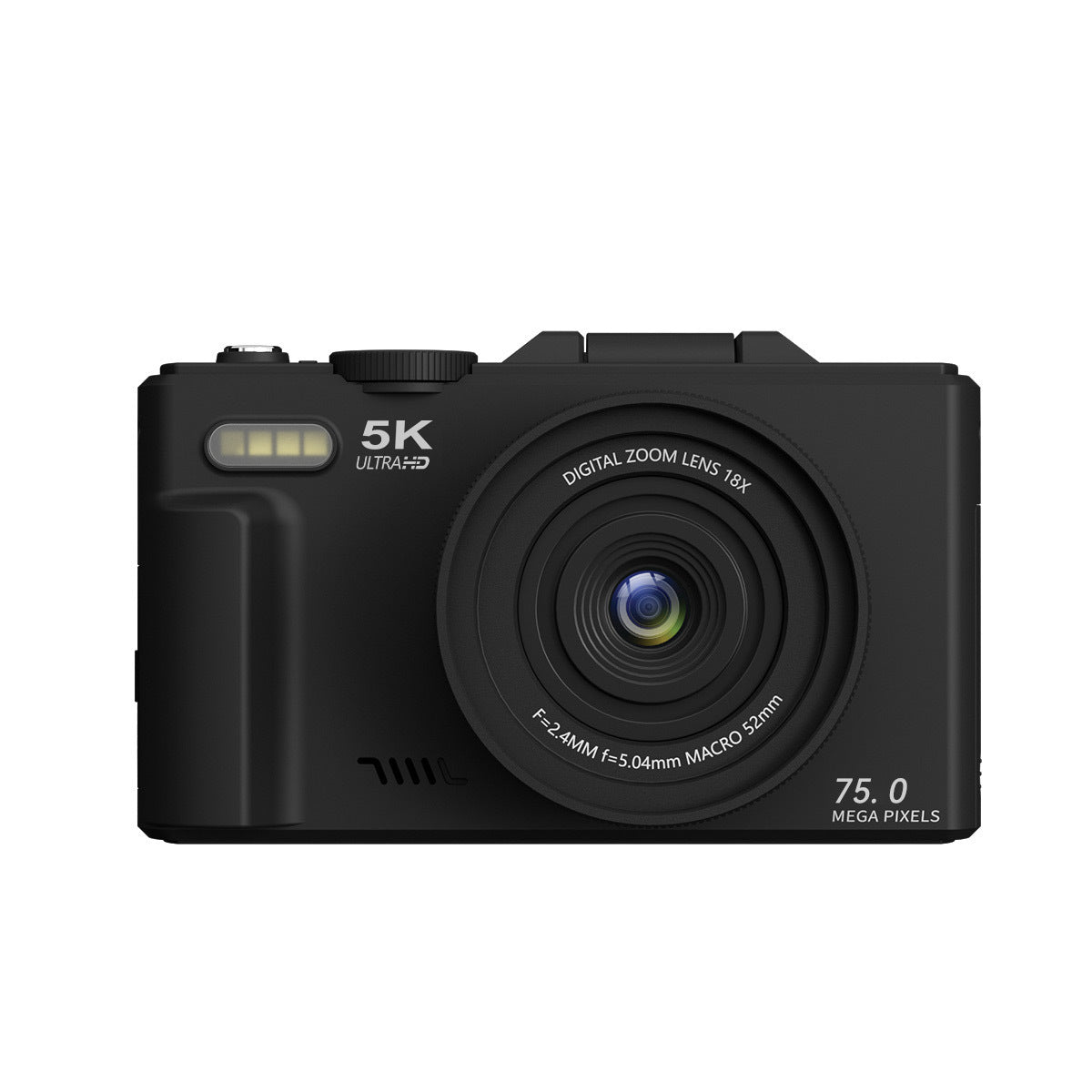 Cámara Digital 5K HD con Pantalla Abatible y WiFi – Filtro Belleza, Estabilización, Vlogging