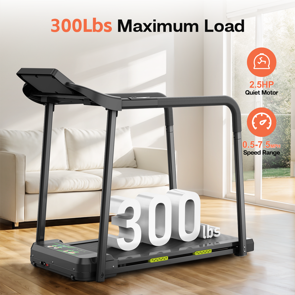 Caminadora para Adultos Mayores ALTSON — Plegable, Barra Larga, Pantalla LED y 300 Lbs