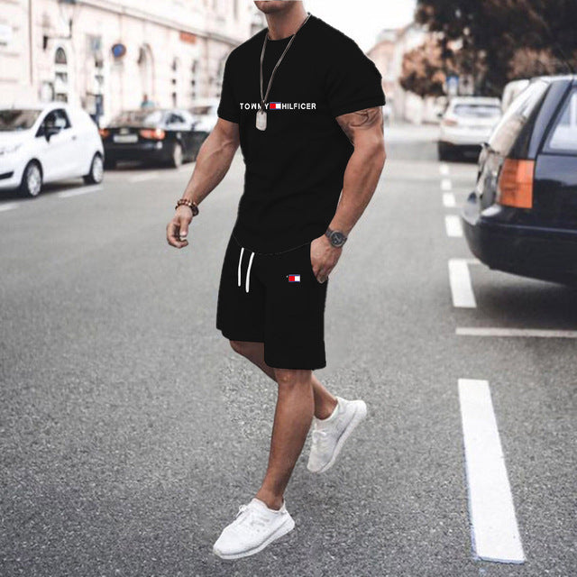 Conjunto Deportivo Hombre Estampado 3D Camiseta + Shorts 12 Colores S-XXL | Men's 3D Print Sports Outfit T-Shirt & Shorts Set