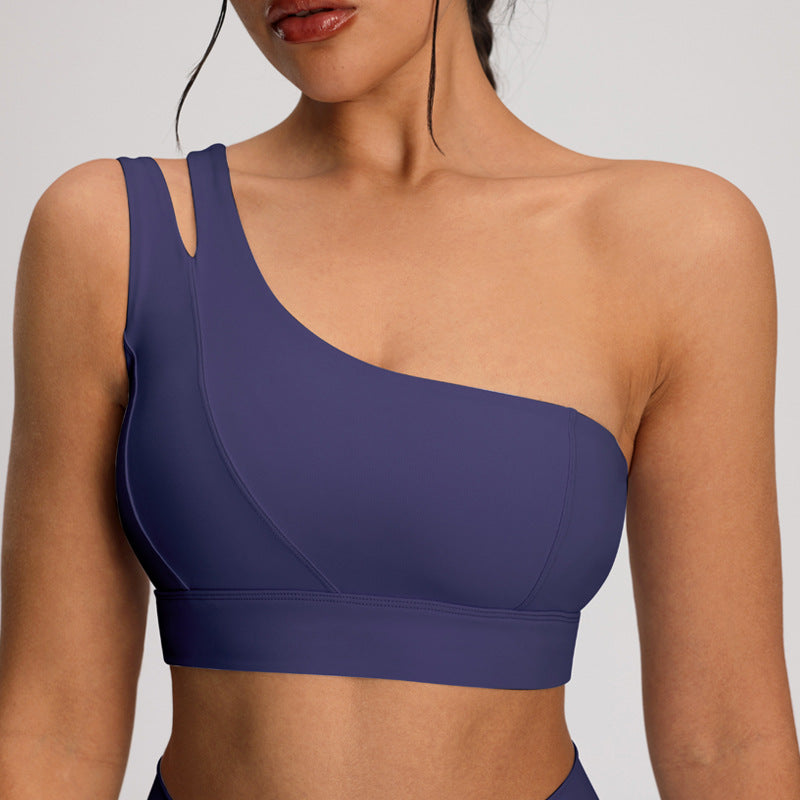Conjunto Falda Tenis Mujer Bra One-Shoulder + Falda Corta Cintura Alta Nylon/Spandex S-XL | Women Tennis Skirt Set