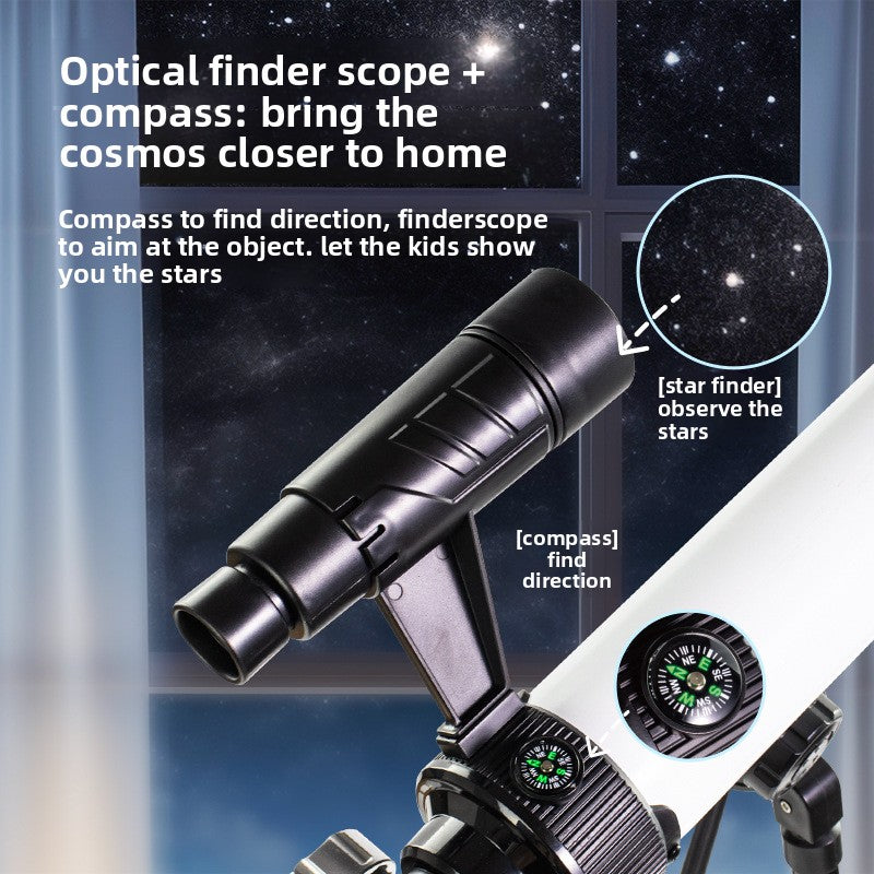 Telescopio Astronómico Educativo para Niños 7-14 Años – Juguete Científico con Caja de Regalo