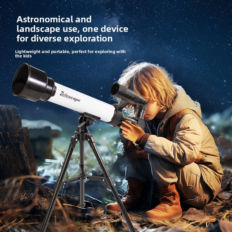 Telescopio Astronómico Educativo para Niños 7-14 Años – Juguete Científico con Caja de Regalo