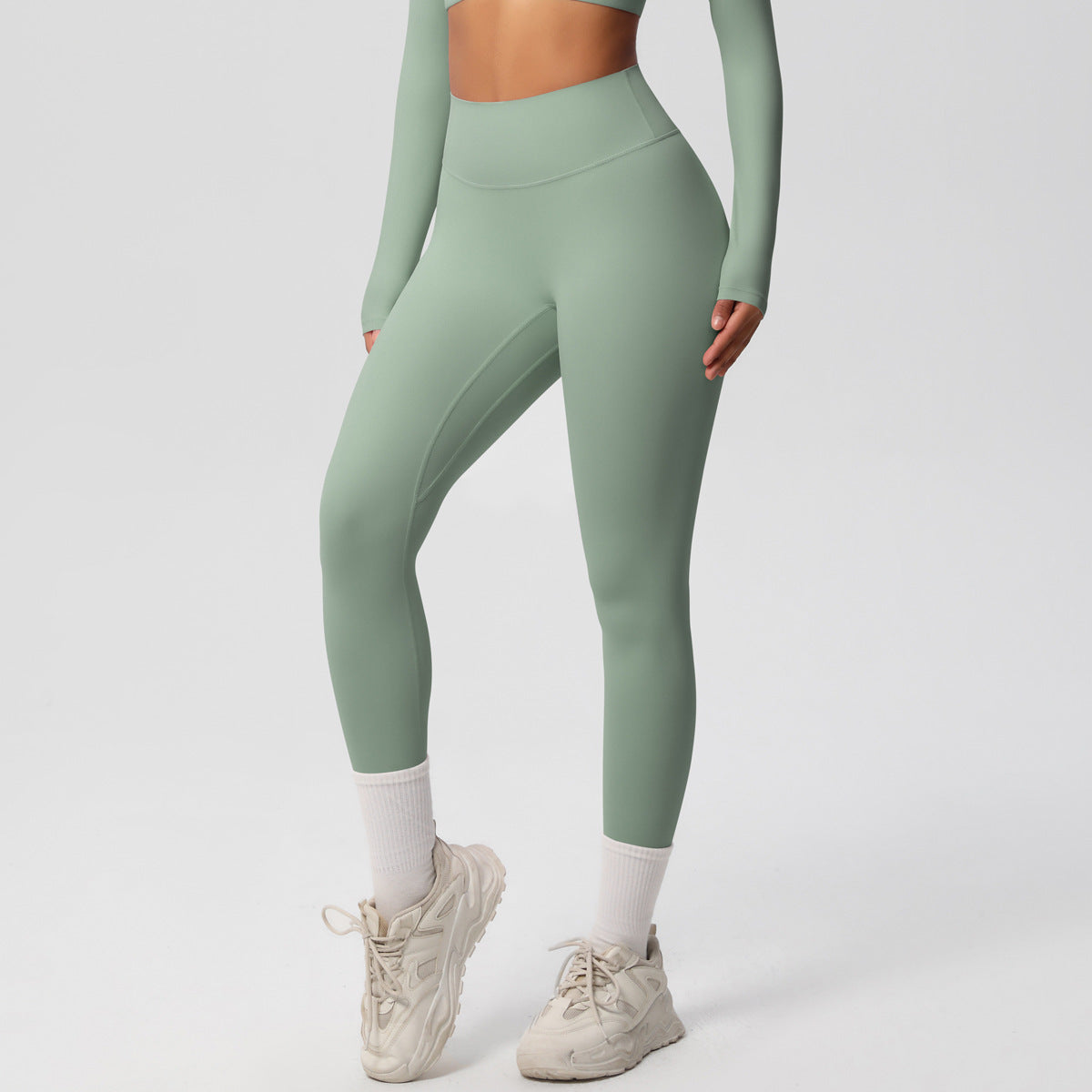 Conjunto Yoga Mujer Pantalón + Top Deportivo 80% Nylon 20% Spandex Quick-Dry Slim-Fit S-XL | Women Yoga Pants & Sports Top Set