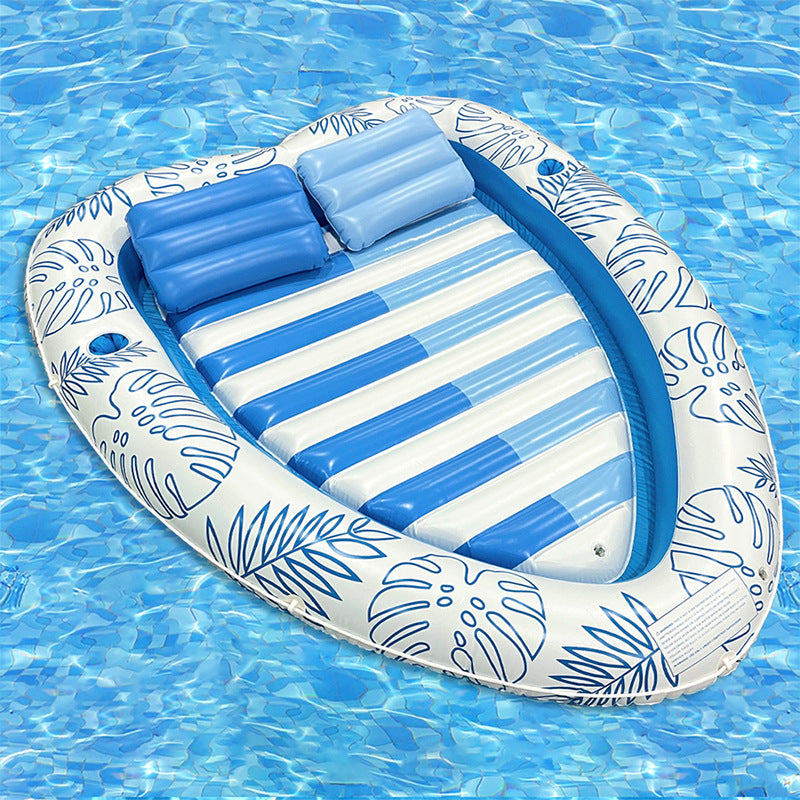 Inflatable Pool Float Bed with Cup Holder | Double | 14 Styles