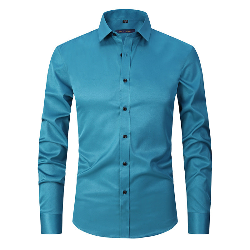 Men's 4-Way Stretch Business Dress Shirt | Anti-Wrinkle | Slim Fit | XS-3XL | 9 Colors
