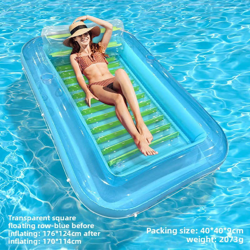 Inflatable Pool Float Bed with Cup Holder | Double | 14 Styles
