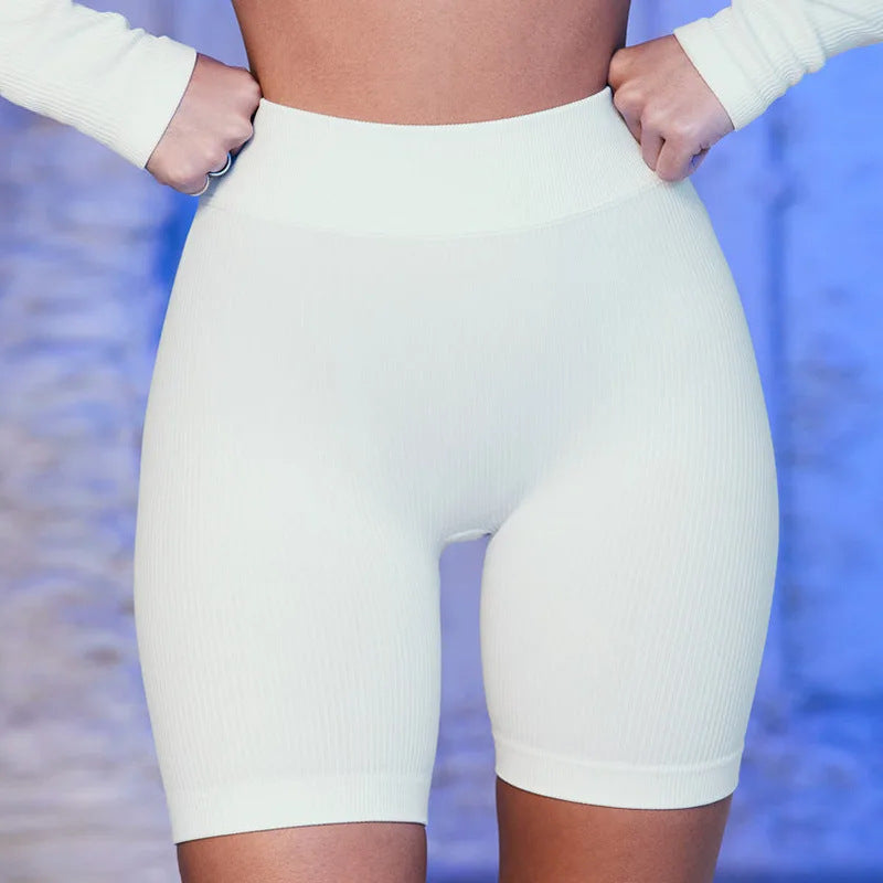 Traje Yoga Mujer 2 Piezas Sin Costuras 90% Poliéster 10% Spandex Hip Lifting Cintura Alta Top + Shorts/Pants 4 Colores S-L | Women Seamless 2-Piece Yoga Suit