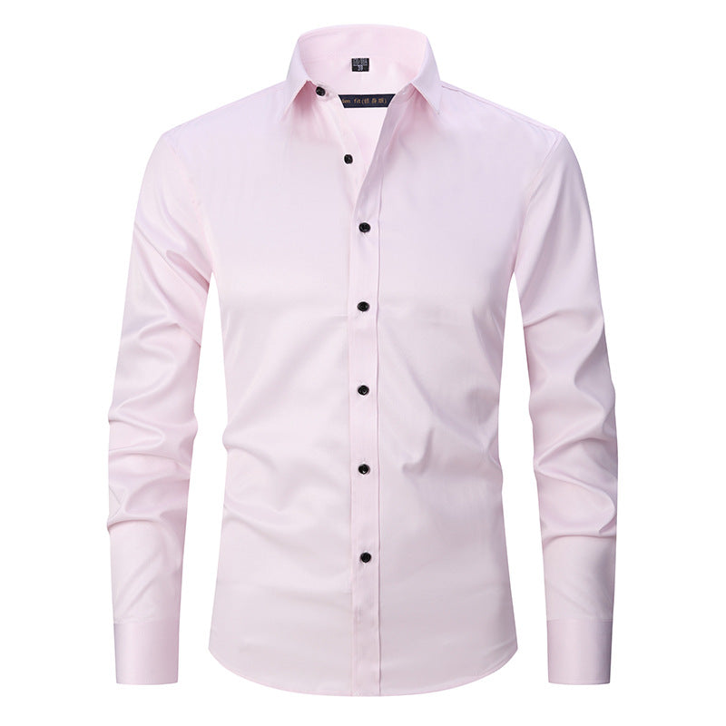 Men's 4-Way Stretch Business Dress Shirt | Anti-Wrinkle | Slim Fit | XS-3XL | 9 Colors