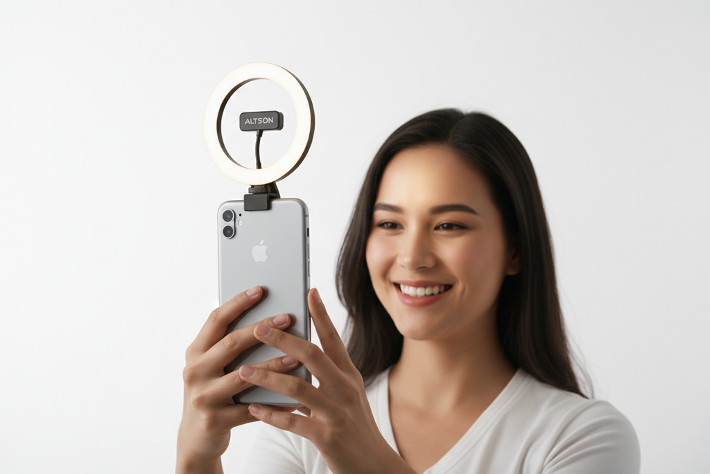 ALTSON luz de clip en smartphone para selfies